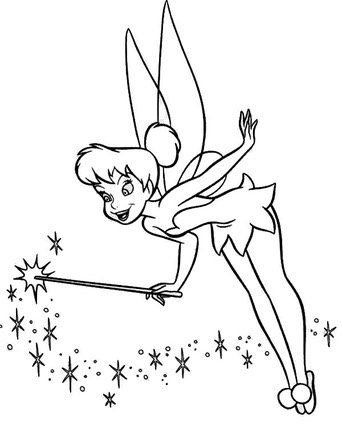 Tinkerbell-Magic-Wand-and-Sparkling-Pixie-Coloring-Page